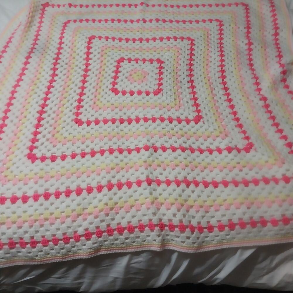 Handmade Multi-Color Pink Blanket